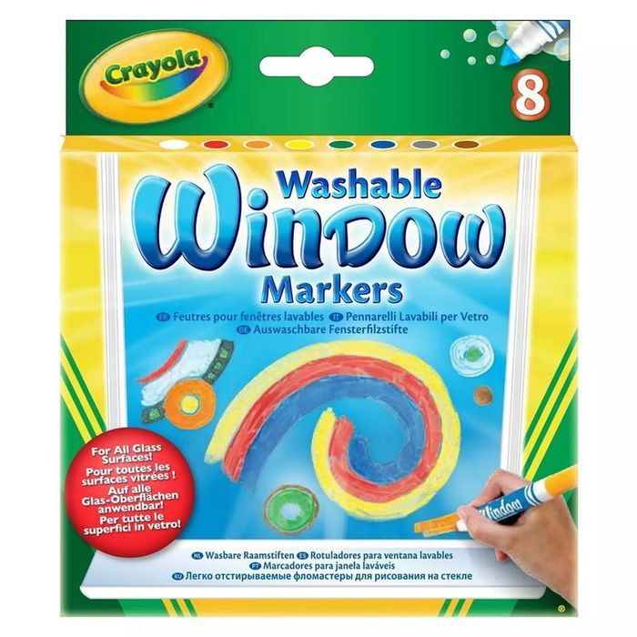 Flamastry do rysowania po szkle. Crayola. Nowy Produkt