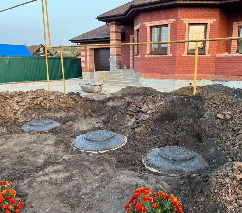 Септик із бетонних кілець, вигрібна яма, каналізація під ключ. УК105