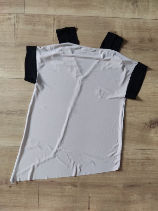 Bluzka damska Zara S 36 asymetryczna odkryte ramiona ciekawy krój