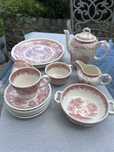 Niemiecka porcelana czerwona Burgenland Villeroy&Bosch kwiaty