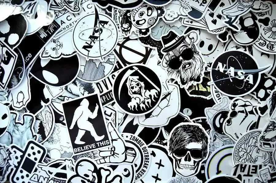 100шт. Стикеры, наклейки на авто, мото, скутер. Стикербомбинг стікири