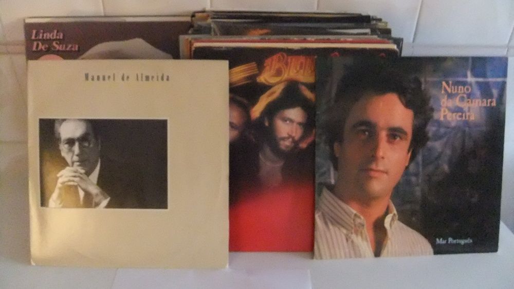 43 discos vinil LP's de vários artistas, bandas e orquestras conforme