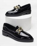 Czarne eleganckie mokasyny 38