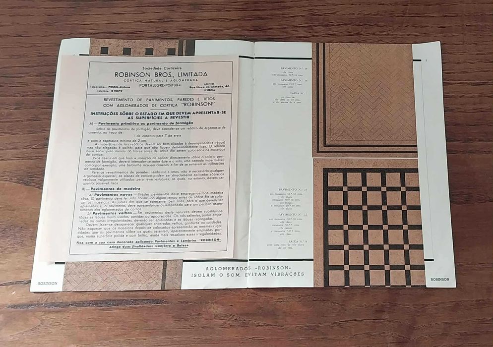 Antiga Revista proml da Soc. Cortic Robinson Bros, L.da, de Portalegre