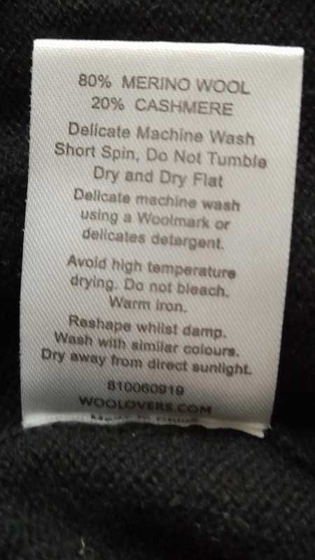 Sweter męski kamizelka kaszmir merino WoolOvers r. Xl