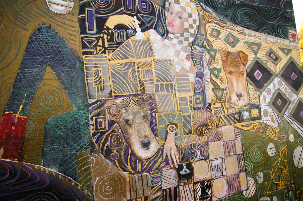 Картина -  "happy-go-lucky racers" беспечные гонщики , 90-75 oil