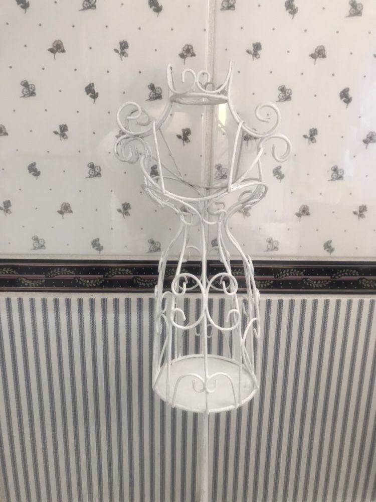 OKAZJA! Almi Decor stojak na bizuterie manekin bialy metal shabby chic