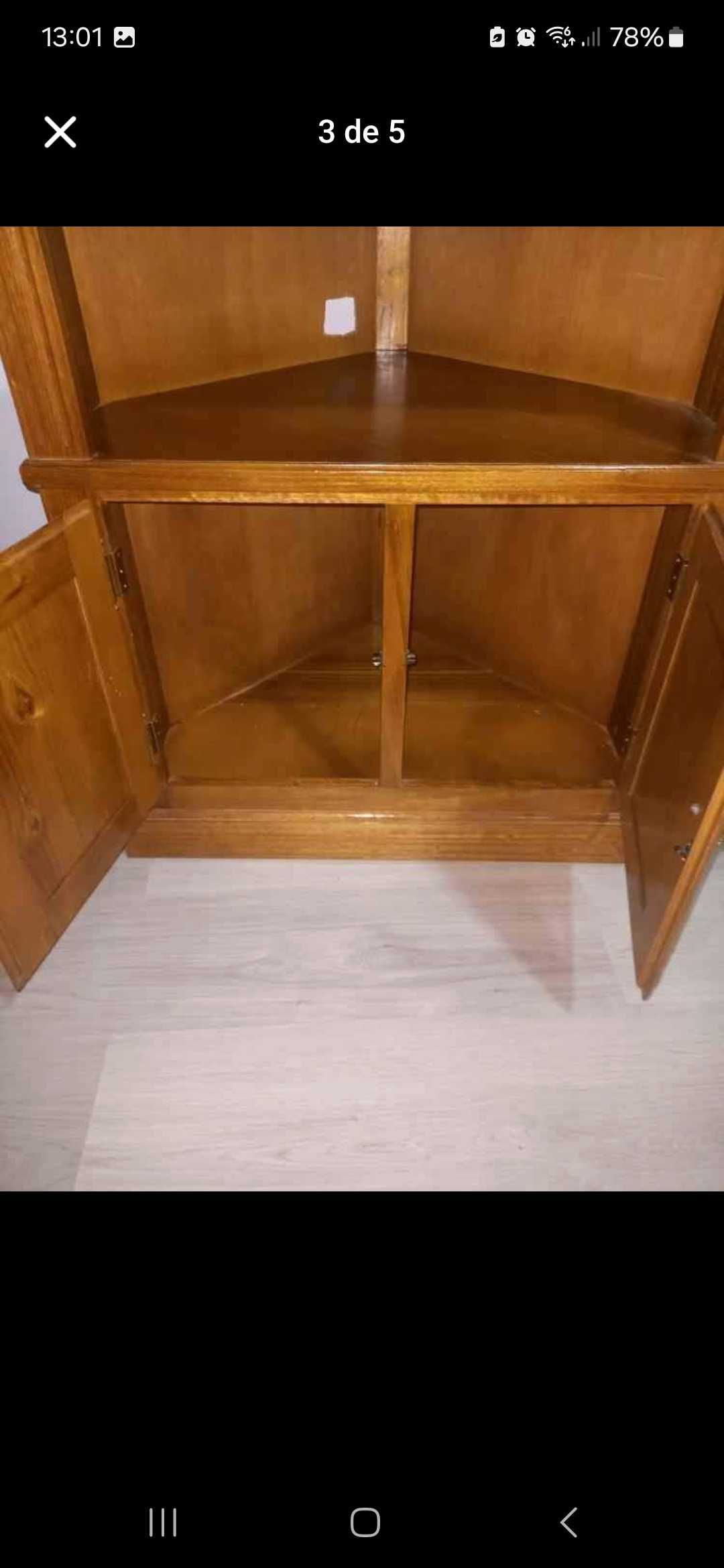 Movel de canto castanho