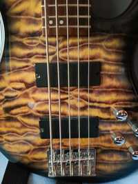 Gitara basowa bass Cort Action V DLX deluxe aktywna pięciostrunowa