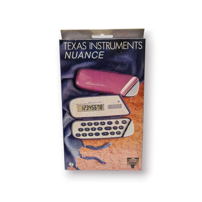 Calculadora Vintage Texas Instruments NUANCE (1988) c/ Caixa e Manual