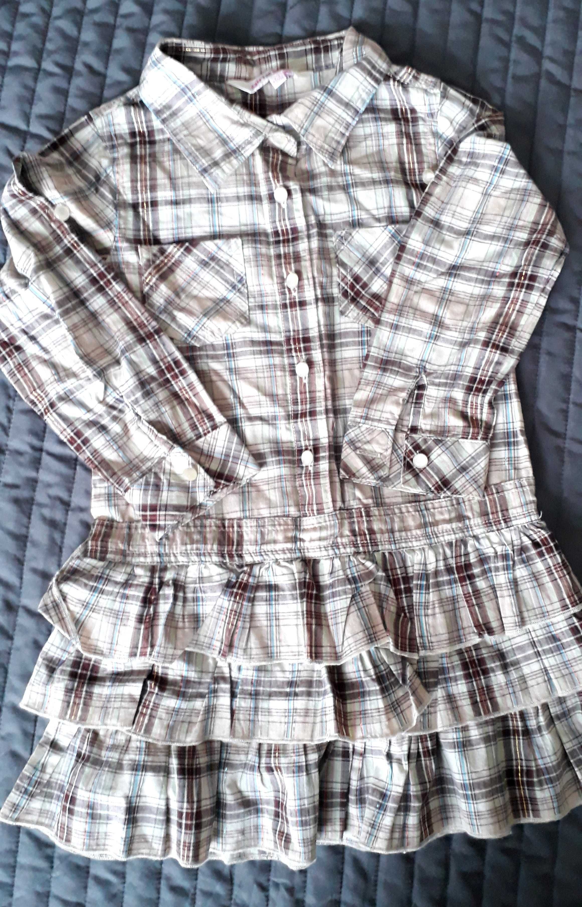 Zestaw dla dziewczynki (sukienka, kamizelka, jeansy Peppa) r. 104-128