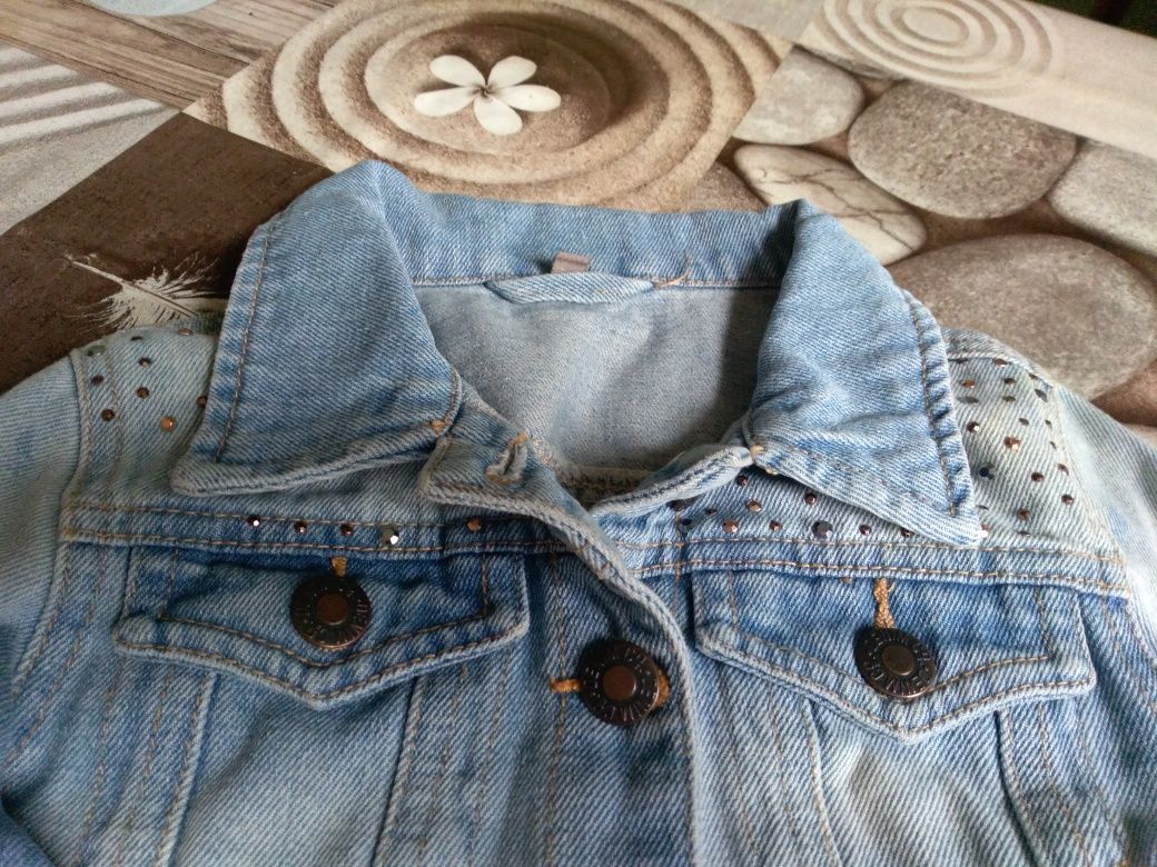 Kurtka jeansowa jeans dla dziewczynki 5 - 6 lata 110- 116