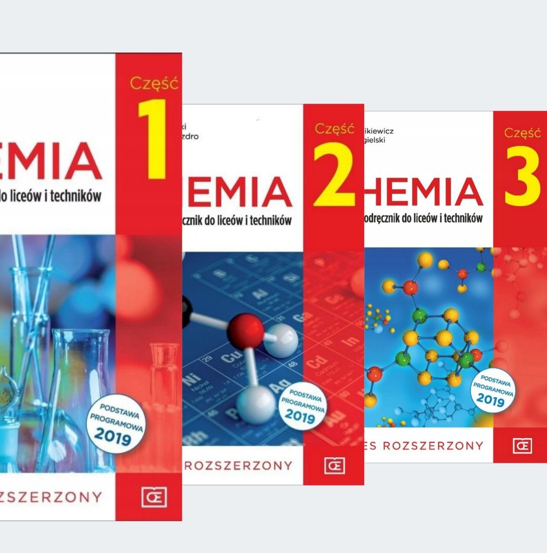 Chemia 1,2,3 podręczniki poziom rozszerzony szkoła średnia