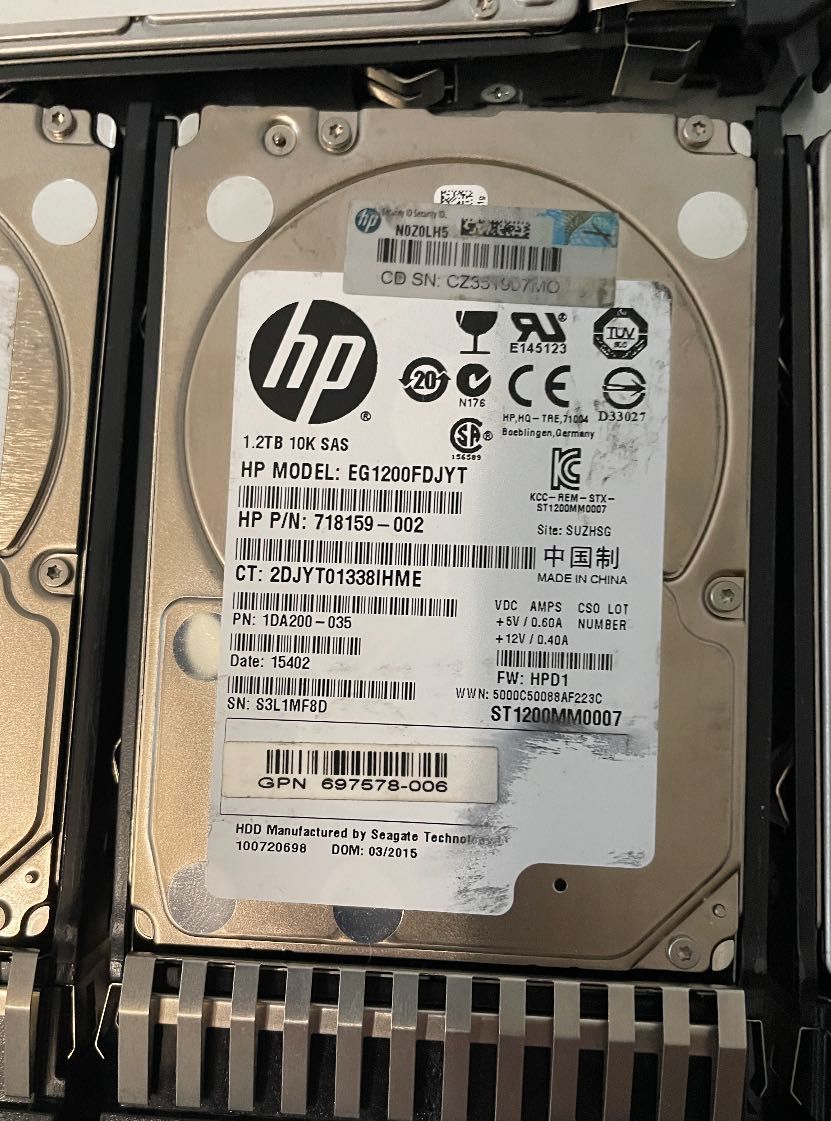 Диски SAS HDD 1.2Tb HP MSA   2,5"