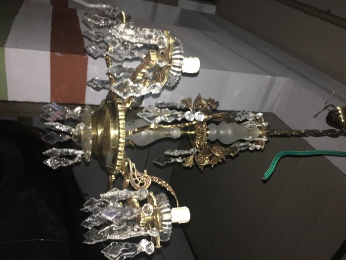 Lustre candelabro candeeiro de teto vintage