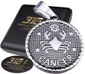 Srebrny Medalik Medalion ZNAK ZODIAKU RAK 316L Boston Jewellery