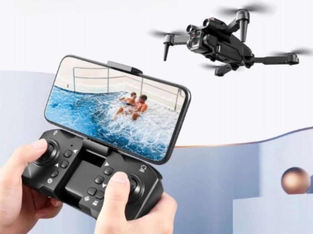 Dron 2x Kamera 3x Akumulator Latający Profesjonalny Zawis 150m WIFI