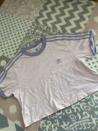 Koszulka krótka t-shirt crop top pudrowy róż Adidas M 38 oryginalna