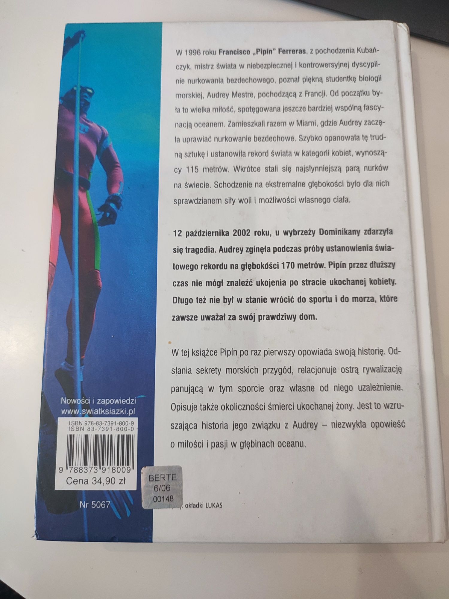 Zanurzeni w wielki błękit. Miłość i obsesja. Ferreras.