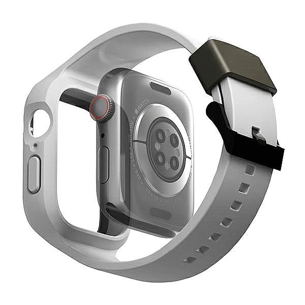 Zestaw UNIQ Monos 2 w 1 pasek + etui na Apple Watch 45 / 44 mm - szary