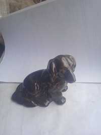 Статуэтка фарфоровая старинная собака такса