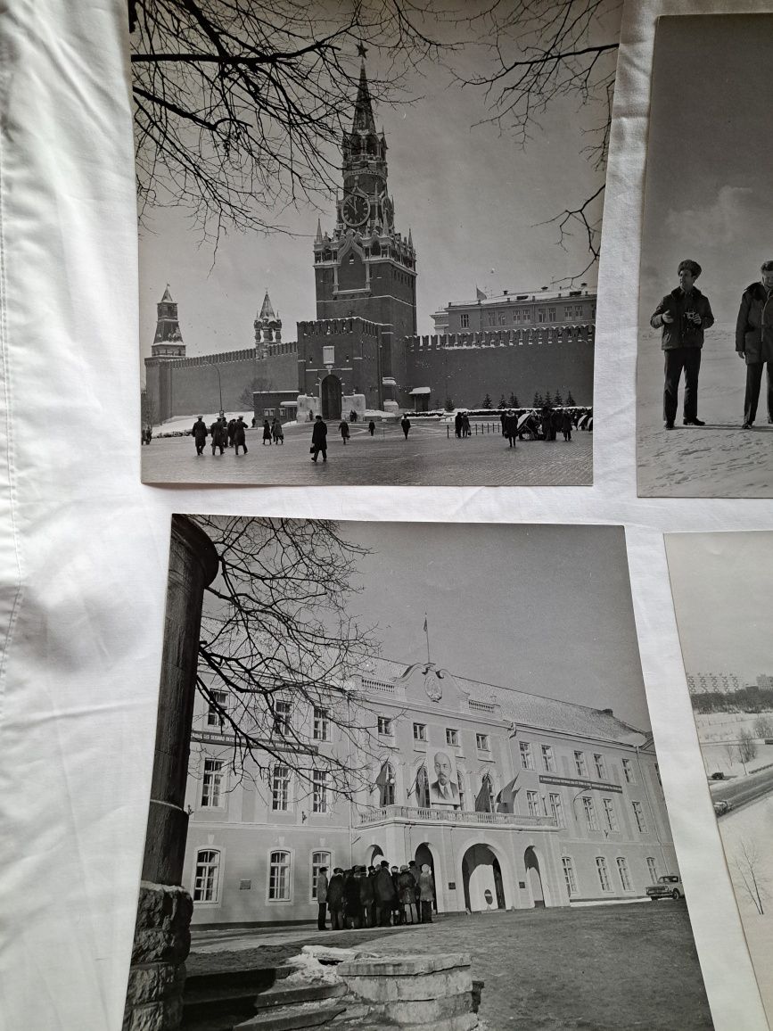 Stare fotografie ZSRR duży format Kreml Cerkiew socrealizm cccp