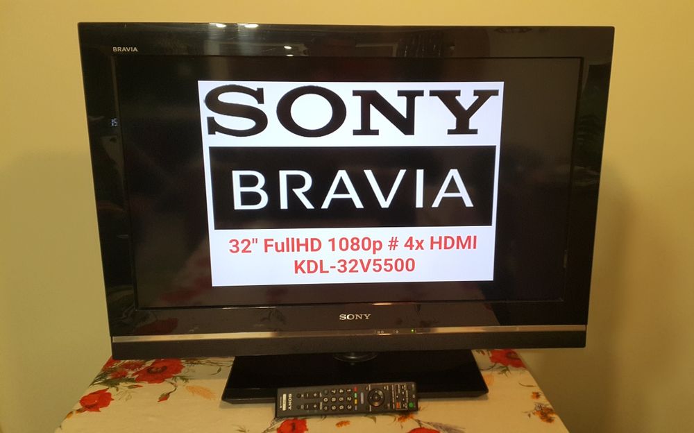 Telewizor LCD 32 cale SONY Bravia KDL-32V5500 # 4x HDMI # FullHD 1080p