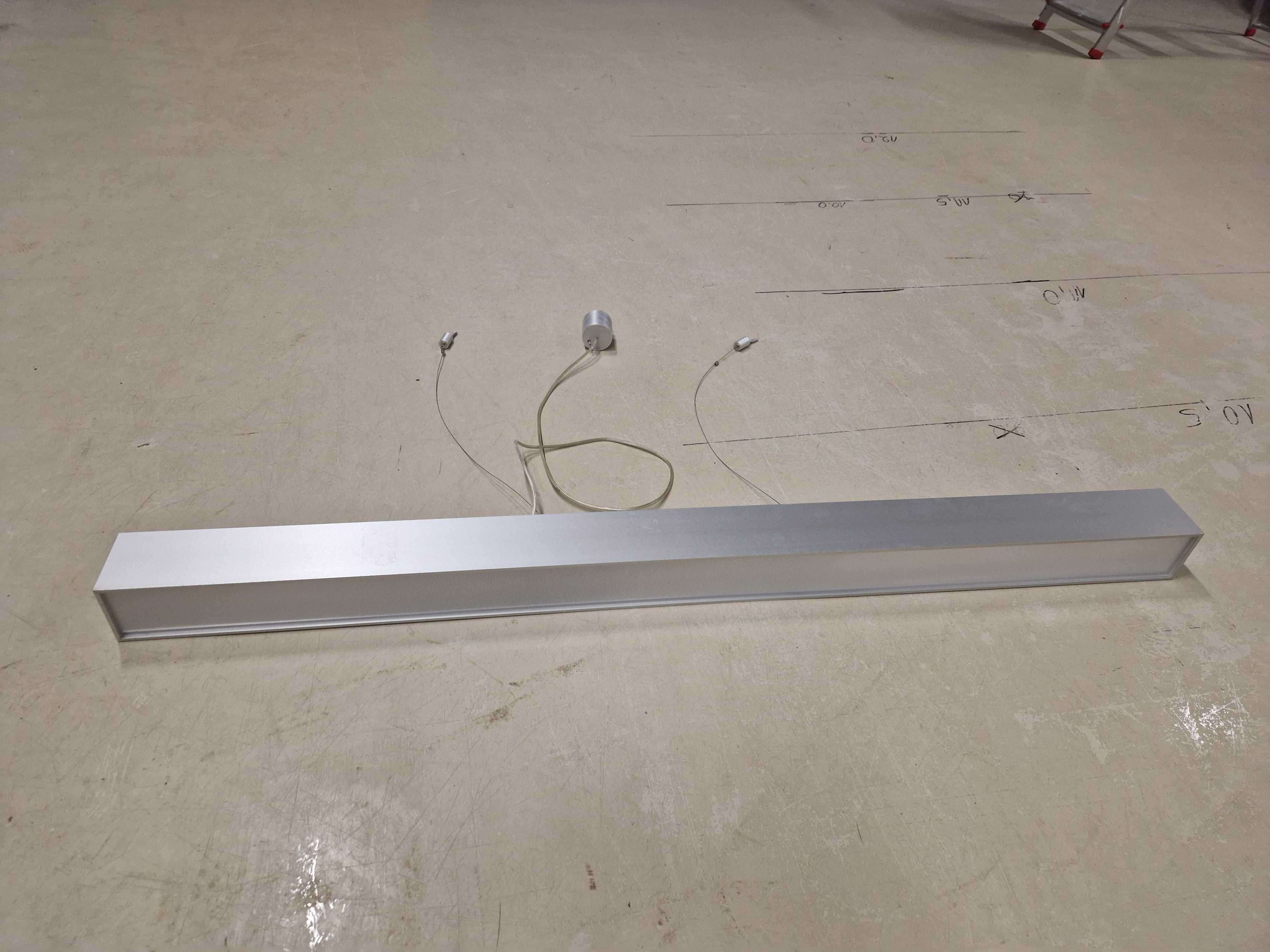 lampa sufitowa aluminiowa dł 125cm nowoczesna regulowana odległość od