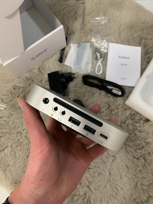 Док-станція Orico MiniLink 9-in-1 для Mac mini M4 (M49P-EU-SV-BP)