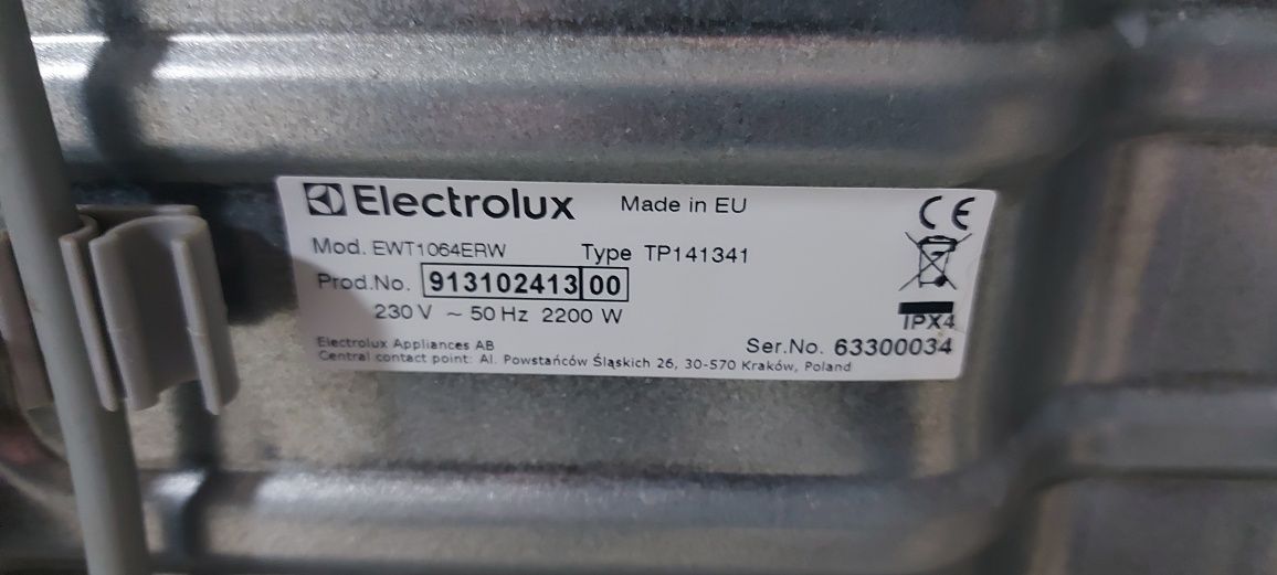 Пральна машина Elektrolux EWT1064ERW