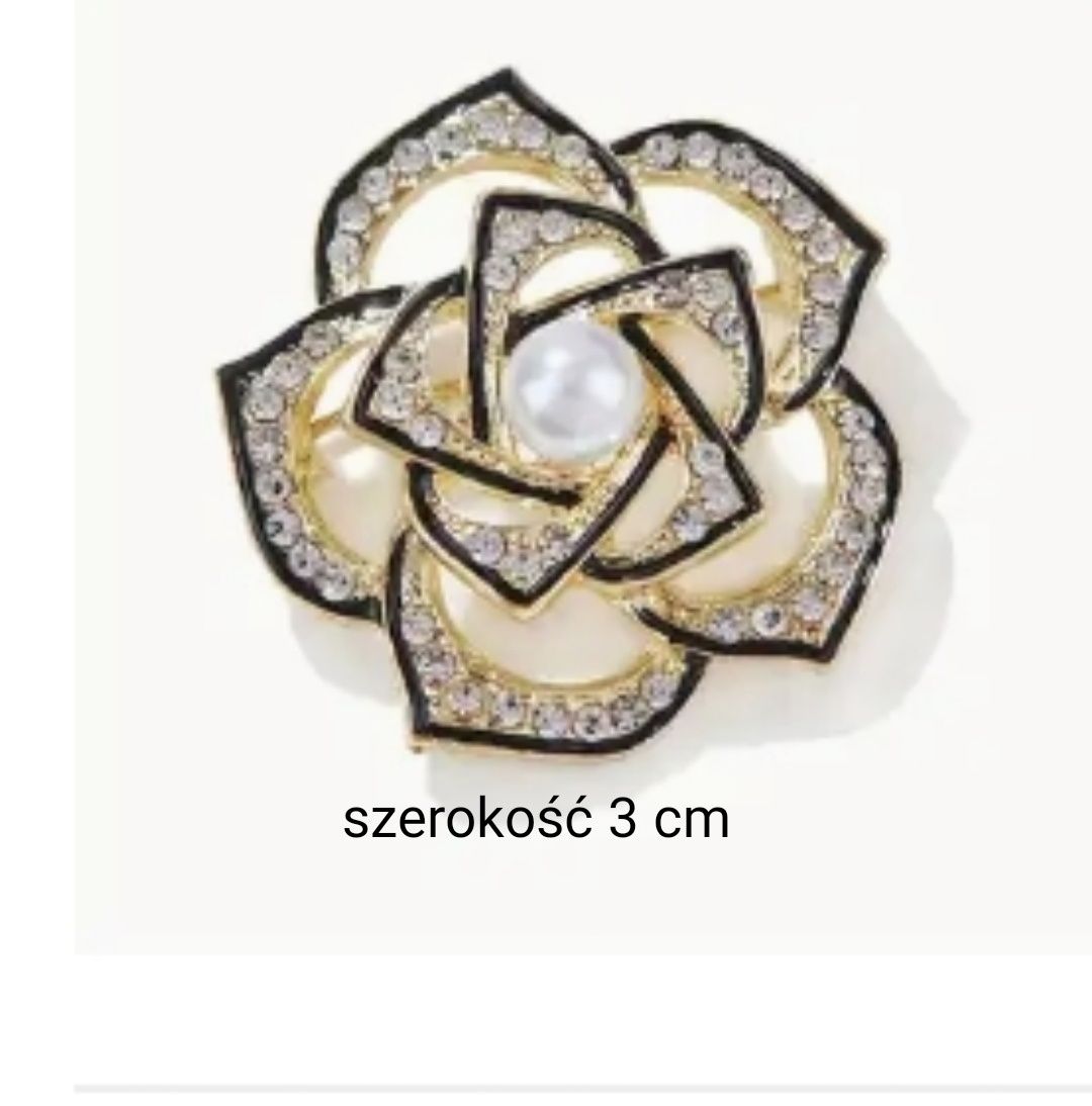 Broszka damska z perłą