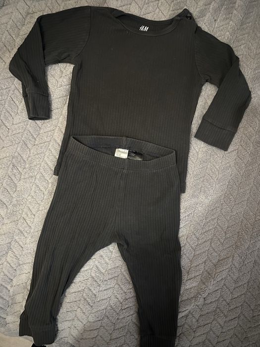 Prazkowany zestaw H&M rozmiar 80