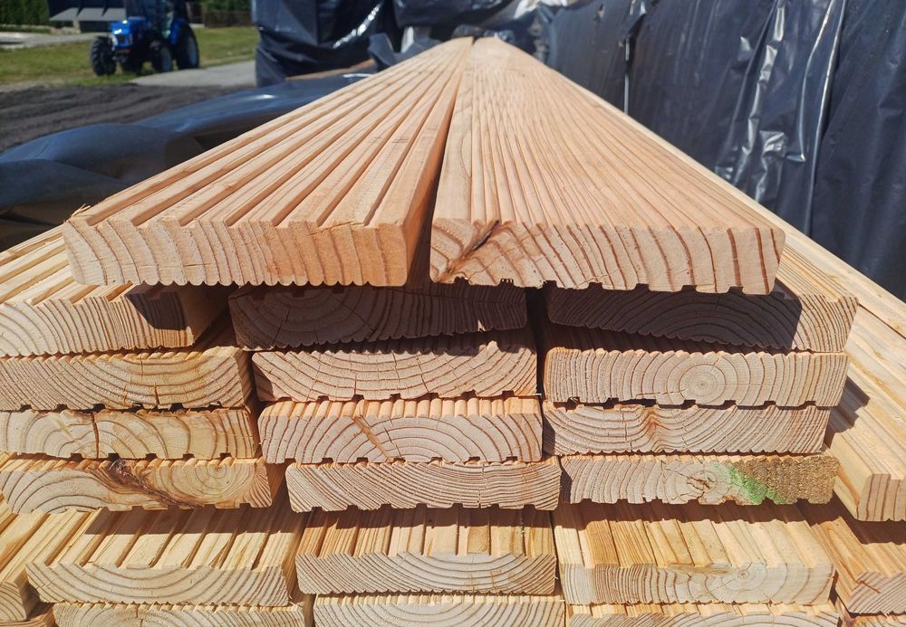 Deska podłogowa heblowana elewacyjna tarasowa półbal podbitka szalówka