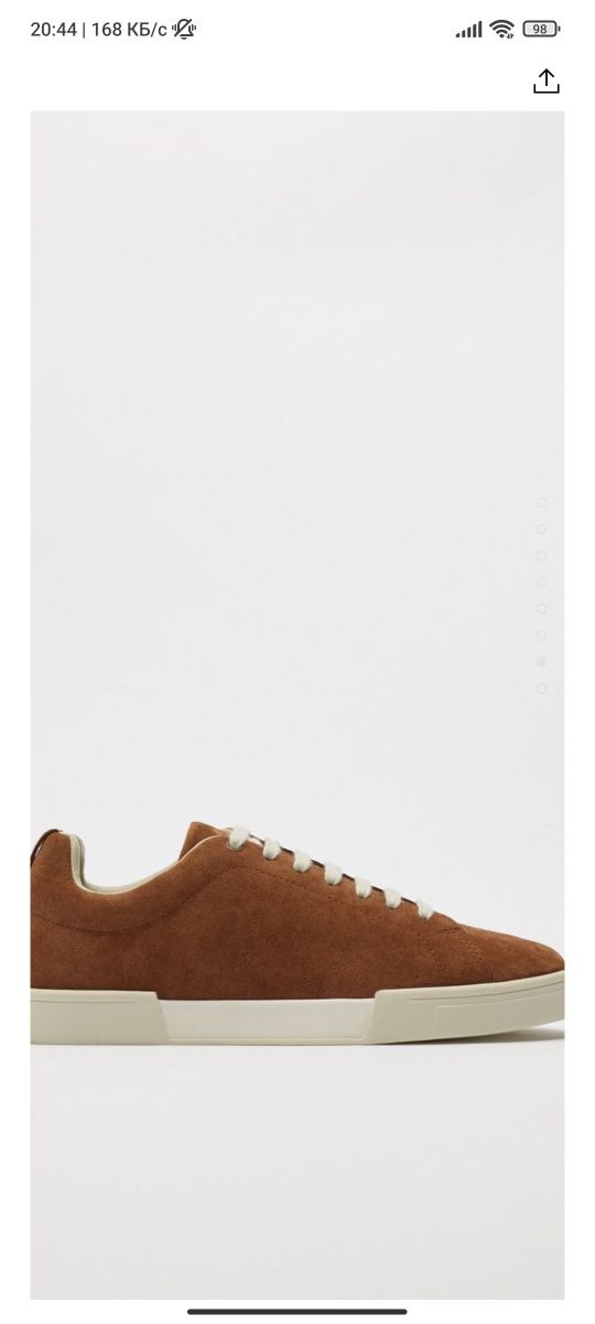 Новые кожаные кроссовки Zara