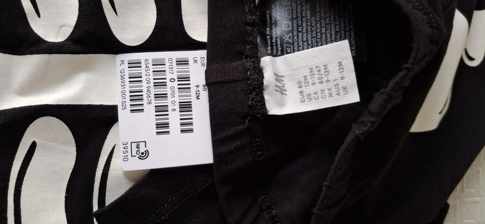 Strój kościotrup H&M 80 Halloween