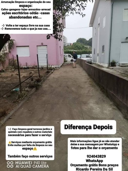 Faço Limpeza geral Podas Terrenos e Quintais Rocadora tb outros serviç