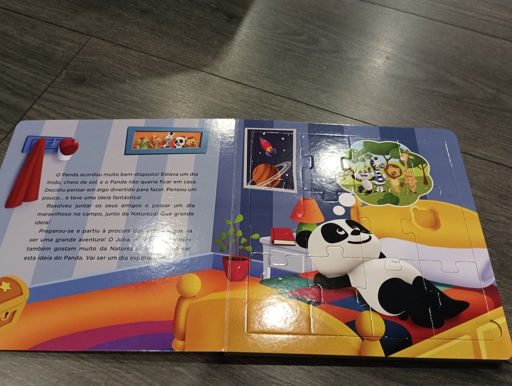 Livro com puzzles para crianças