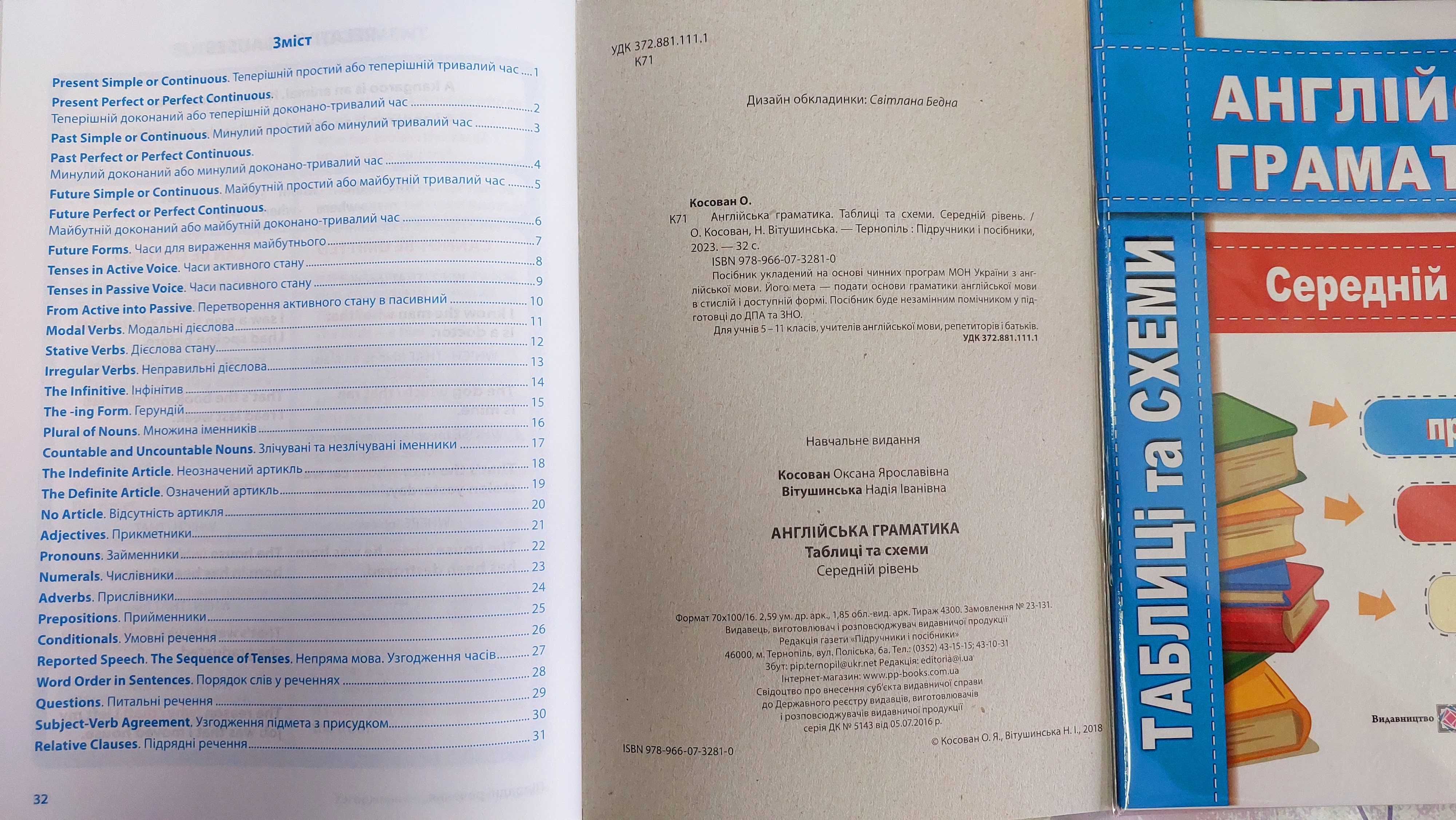 Англійська граматика таблиці та схеми середній рівень ПіП