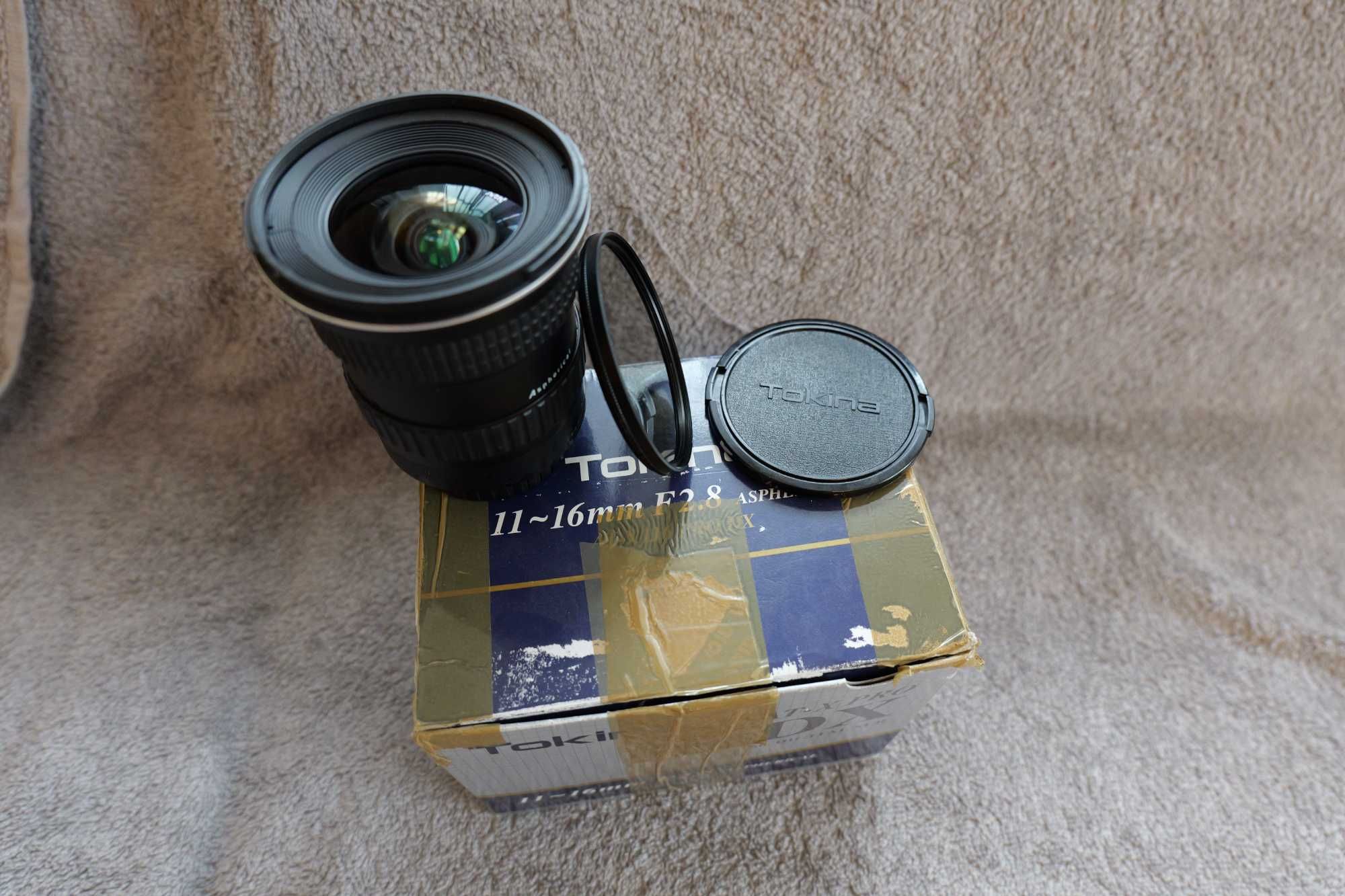 obiektyw tokina 11-16 F2,8 Canon + filtr polaryzacyjny
