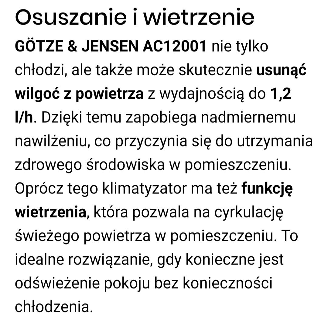 Klimatyzator osuszacz powietrza