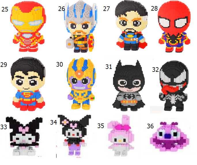 Конструктор детский 3д медведь 40см  БИРБРИК Magic Blocks Bearbrick