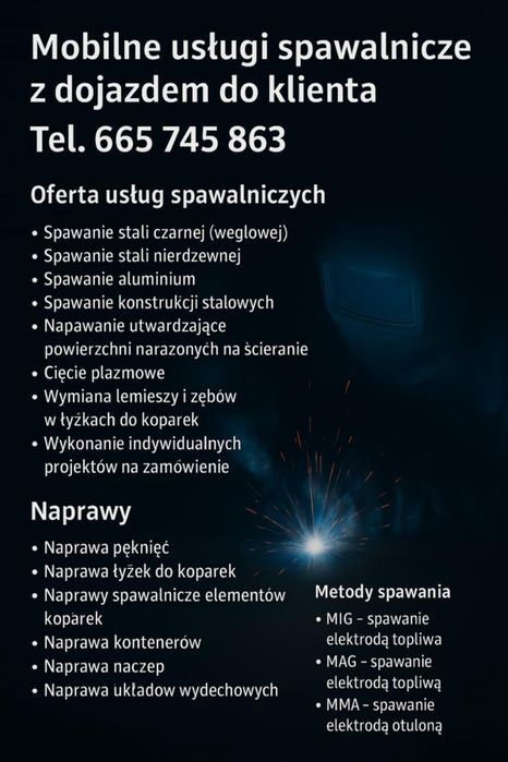 Mobilne usługi spawalnicze