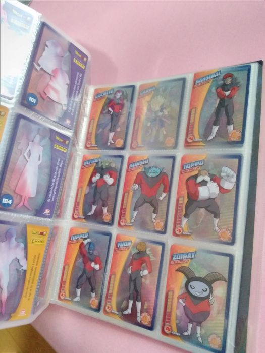Coleção Caderneta cartas Dragon Ball Super PANINI incompleta faltam 21