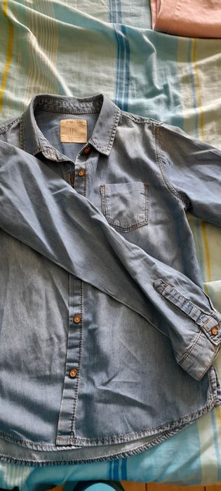 2 blusas de ganga 8-9anos