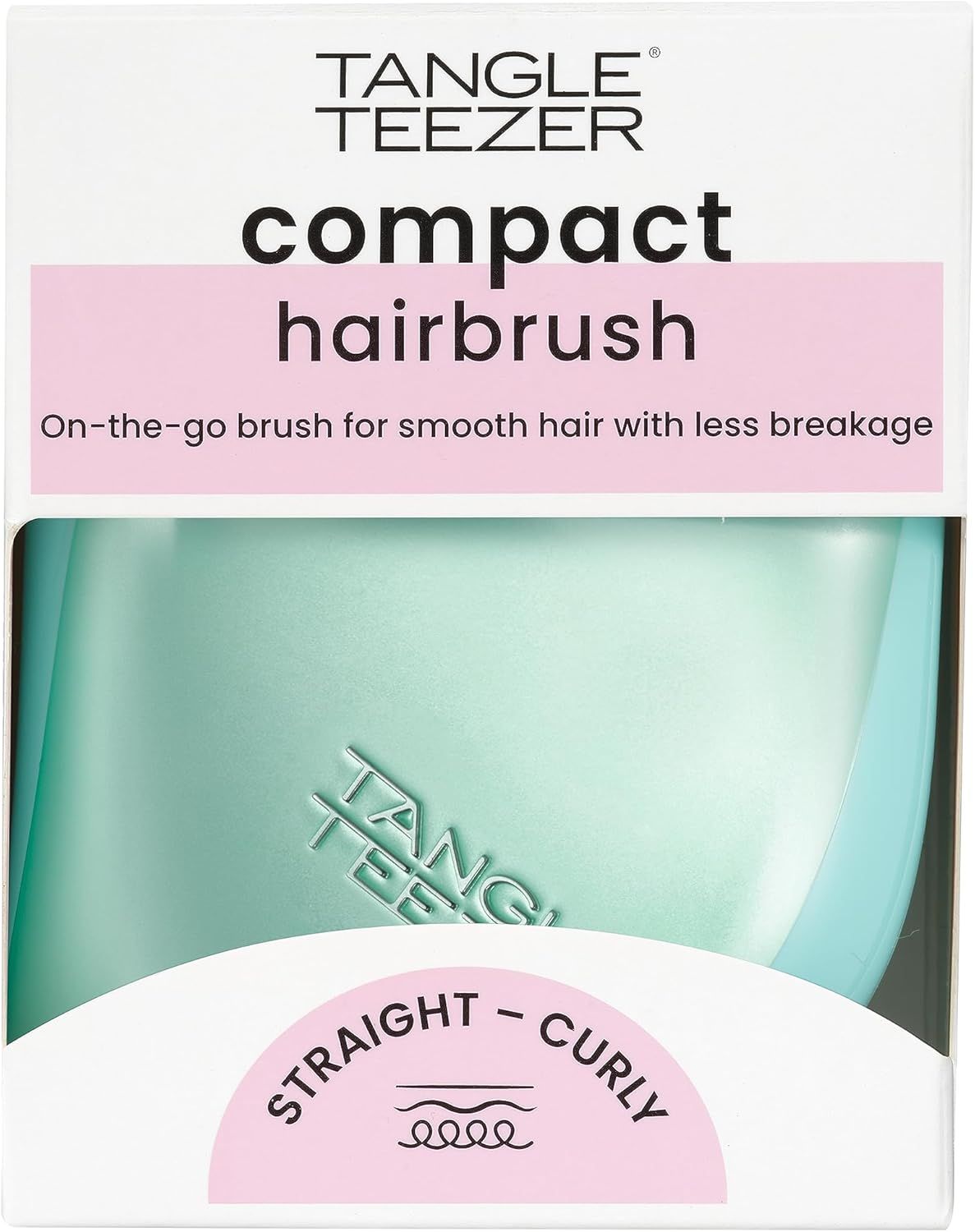 compact styler teal matte chrome szczotka do włosów idealna w podróży