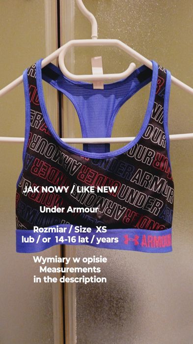 Under Armour damski / młodzieżowy dopasowany biustonosz sportowy, XS/S