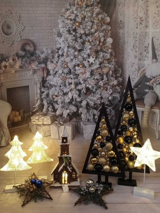 choinki z lampkami led