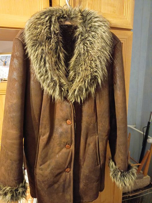Futro sztuczne brązowe