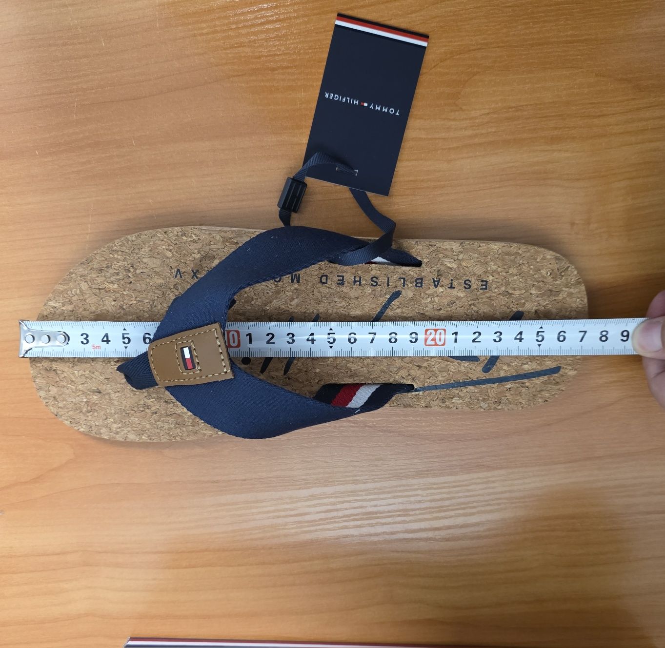 Nowe Tommy Hilfiger japonki Signature Cork Beach 41 klapki męskie