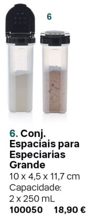 2 Caixas para Especiarias (250ml) Tupperware
